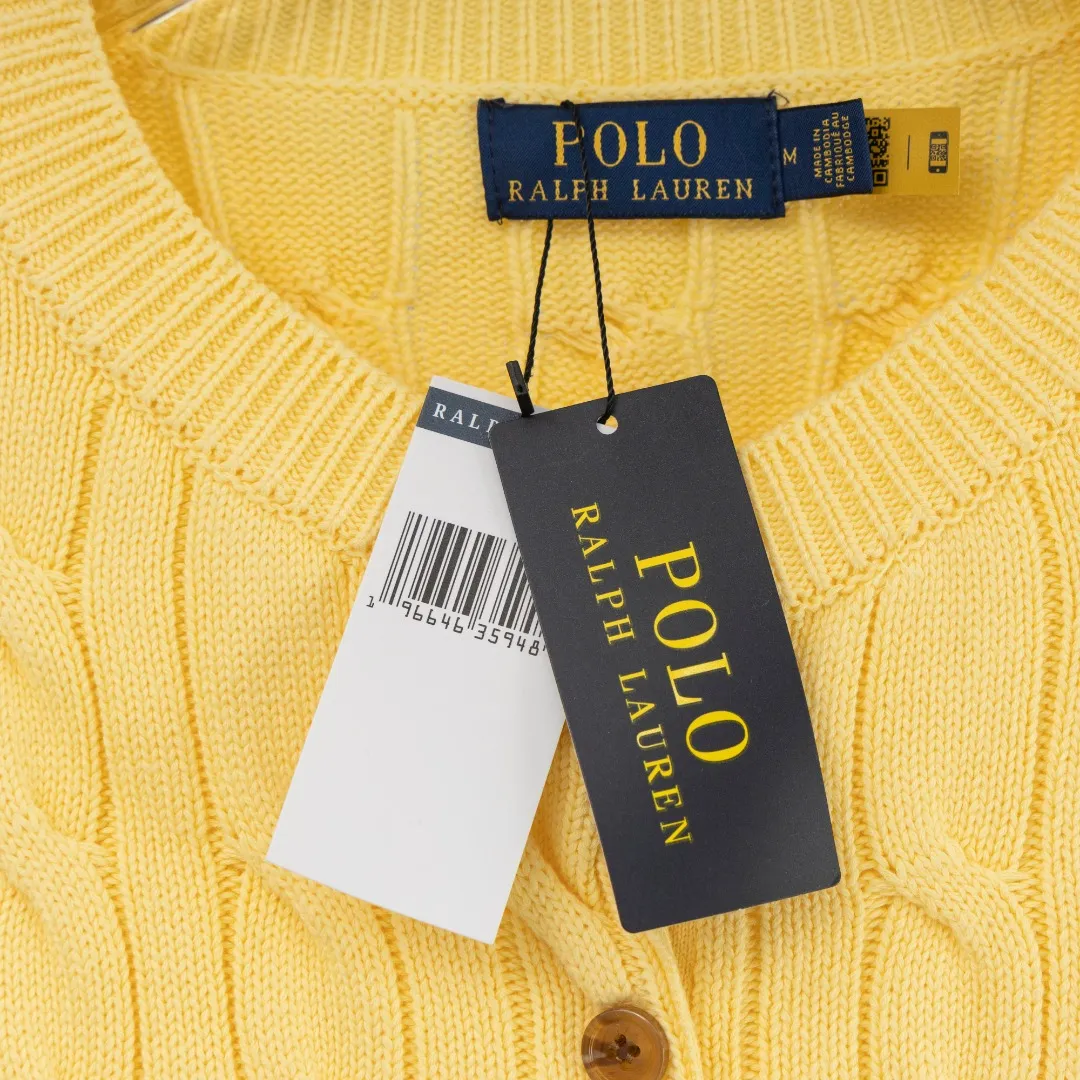 P290 top version (different currencies) You can scan the code to enter the official website. Style: Ralph Lauren POLO Ralph Lauren small label embroidered knitted cardigan jacket. Color: Picture color. Size: S-XL. Fabric: pure cotton. Accessories: full set of customized accessories. No gender distinction. Same style for men and women.